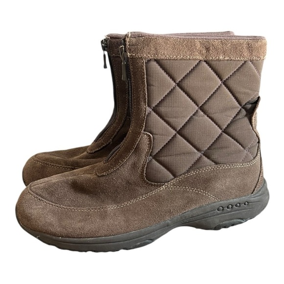 Easy Spirit Treetops Mid Calf Quilted Boot Women’s Size 10 Suede Leather - Picture 1 of 7